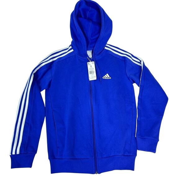 adidas Men's Essentials 3-Stripes Fleece Full-Zip Hoodie lot of (2) Size S L40 - Picture 3 of 10